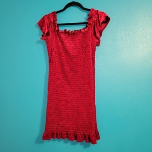 Velvet ruched bodycon dress